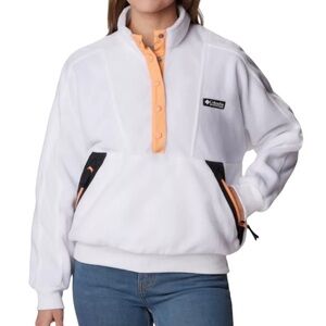 Columbia White and Orange Women's Top